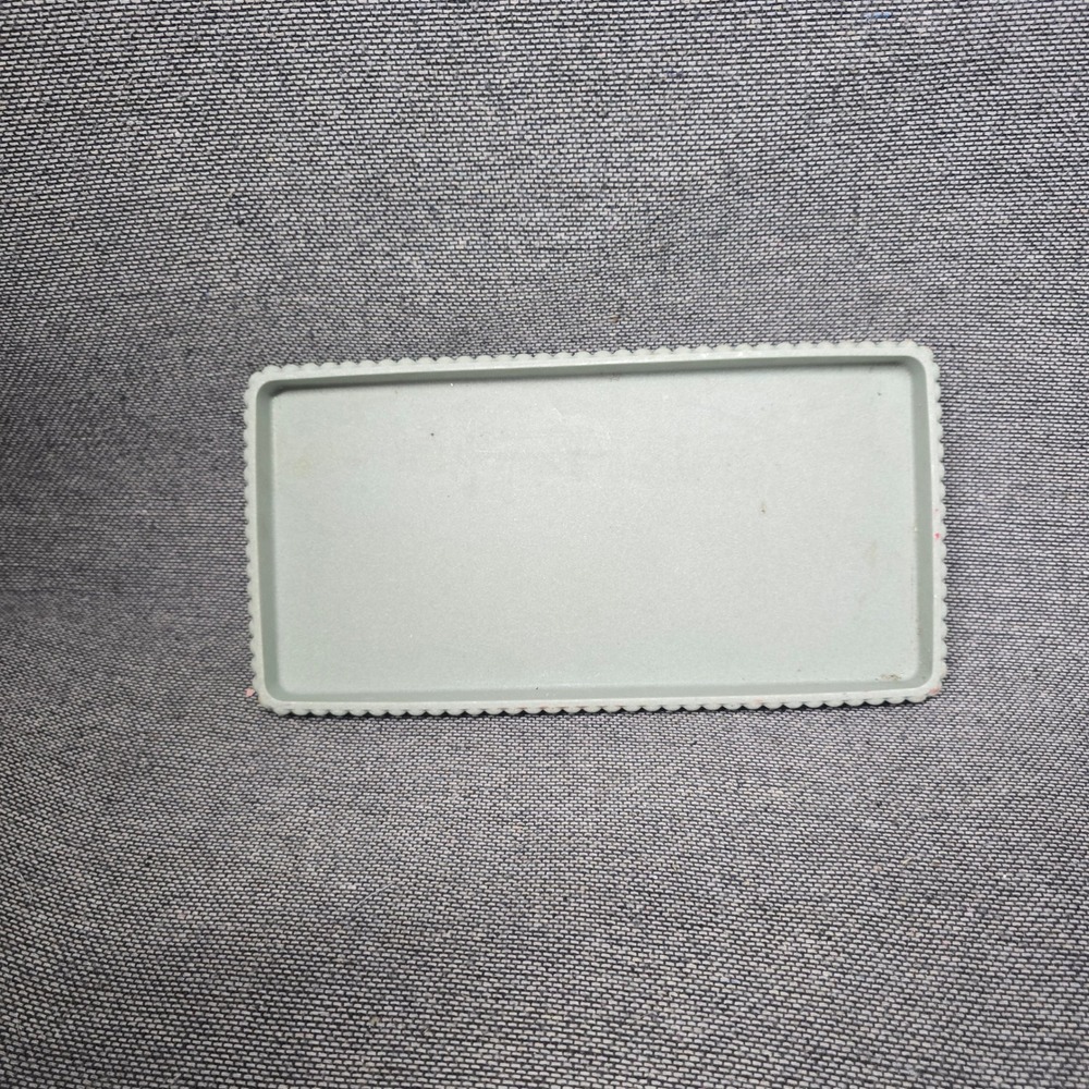 Kassatex Fine Linens Scalloped Vanity Tray Sage Green Resin Rectangle 170399